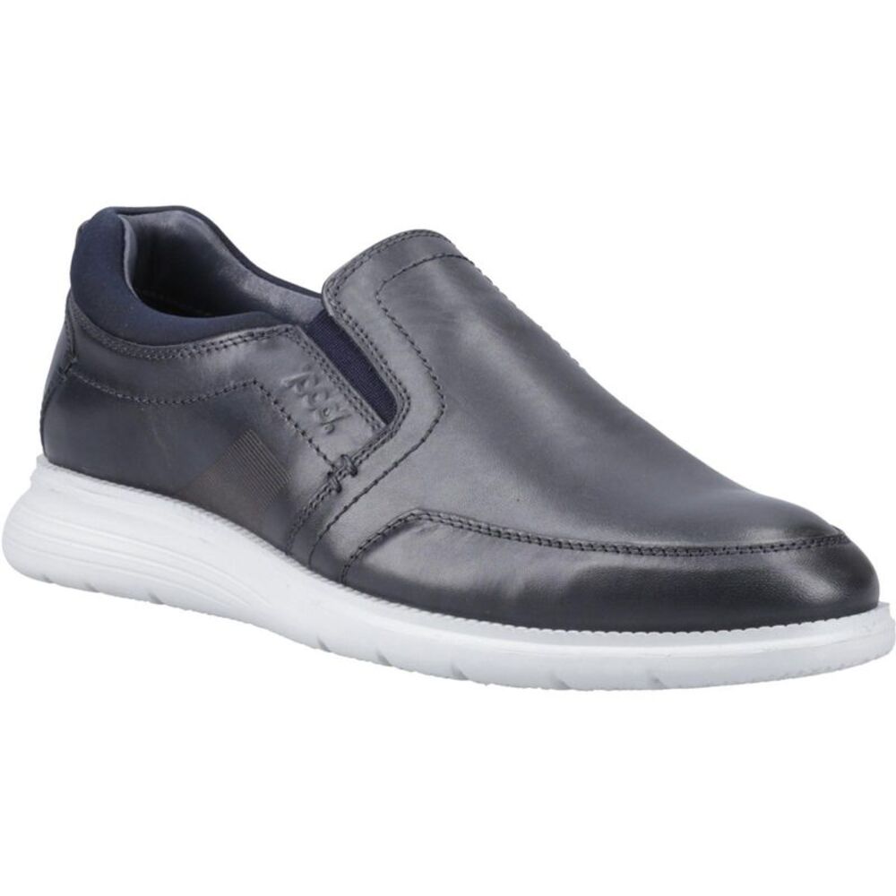POD Mens Holden Italian Leather Loafers / Navy